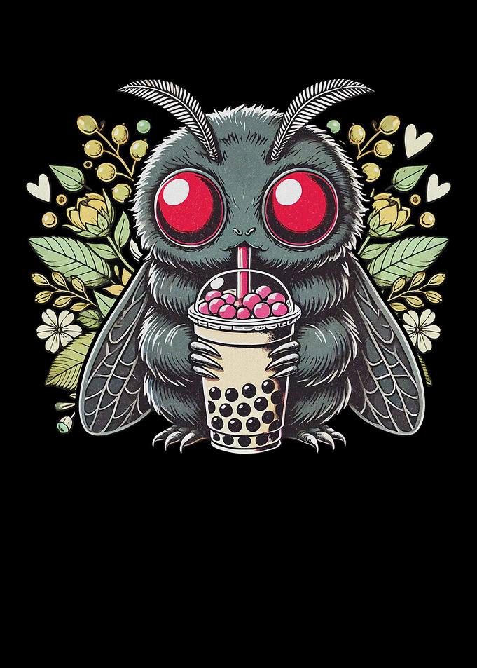Moth with Boba Tea