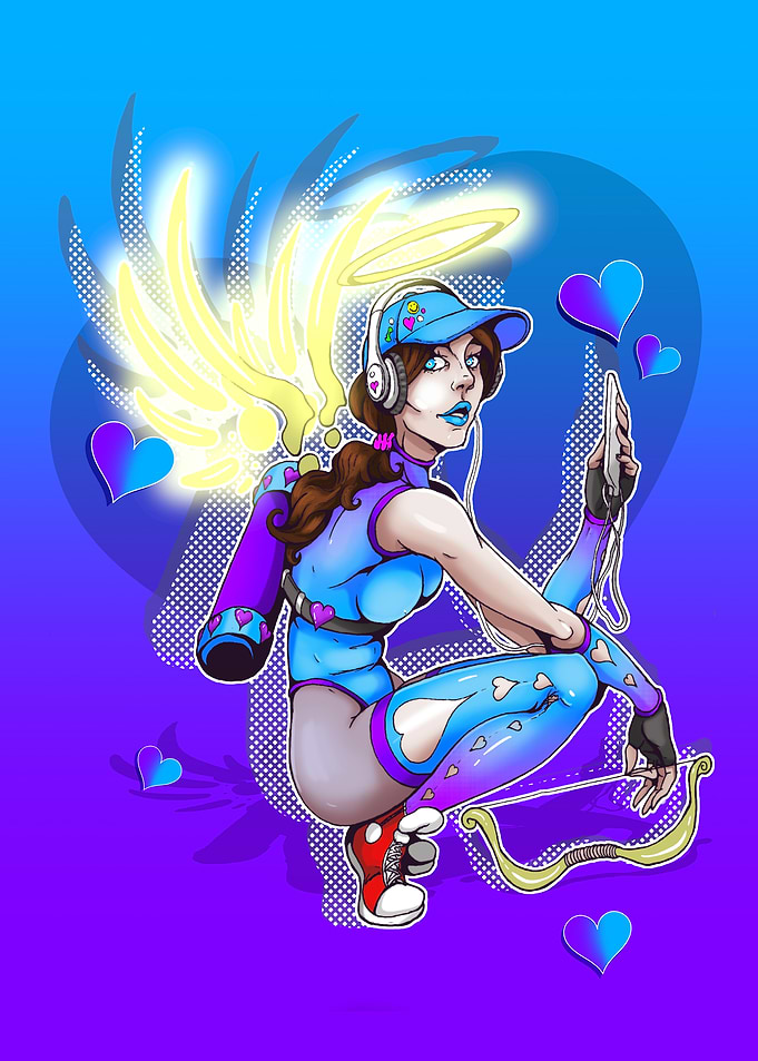 Angel Cupid with Bow