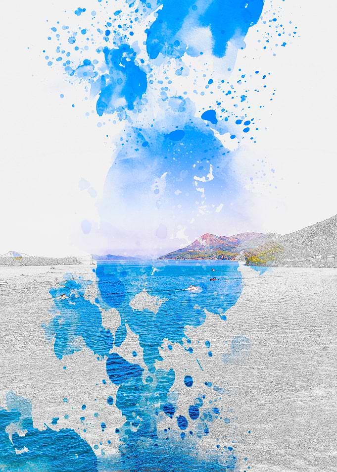 Watercolor Seascape Croatia