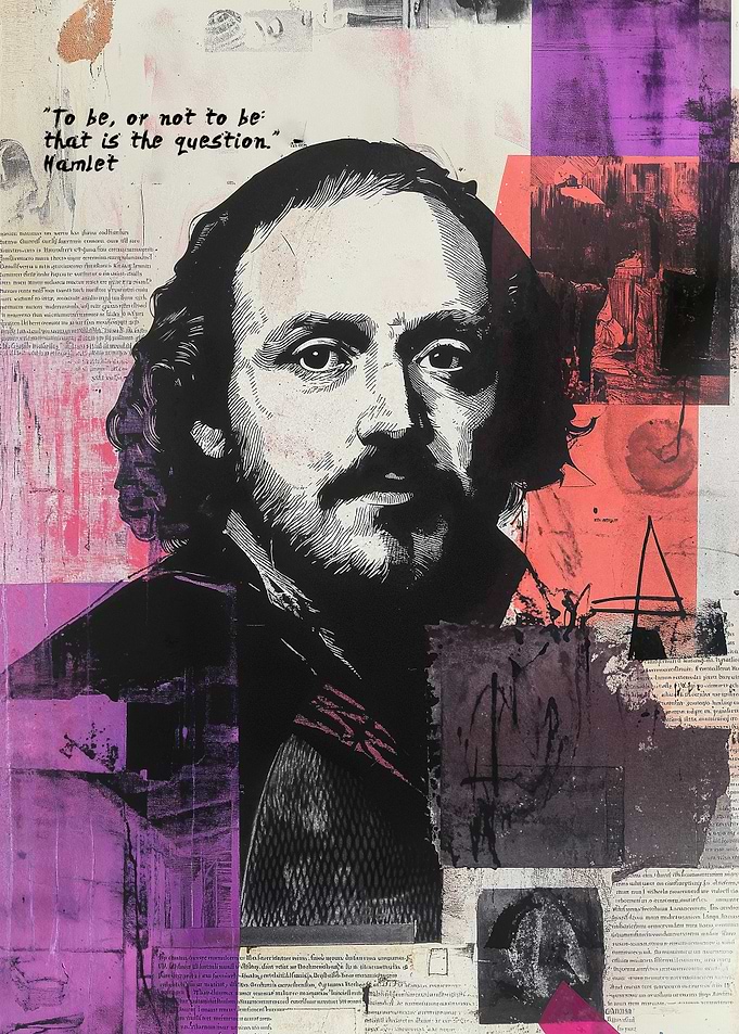 Hamlet Collage Art