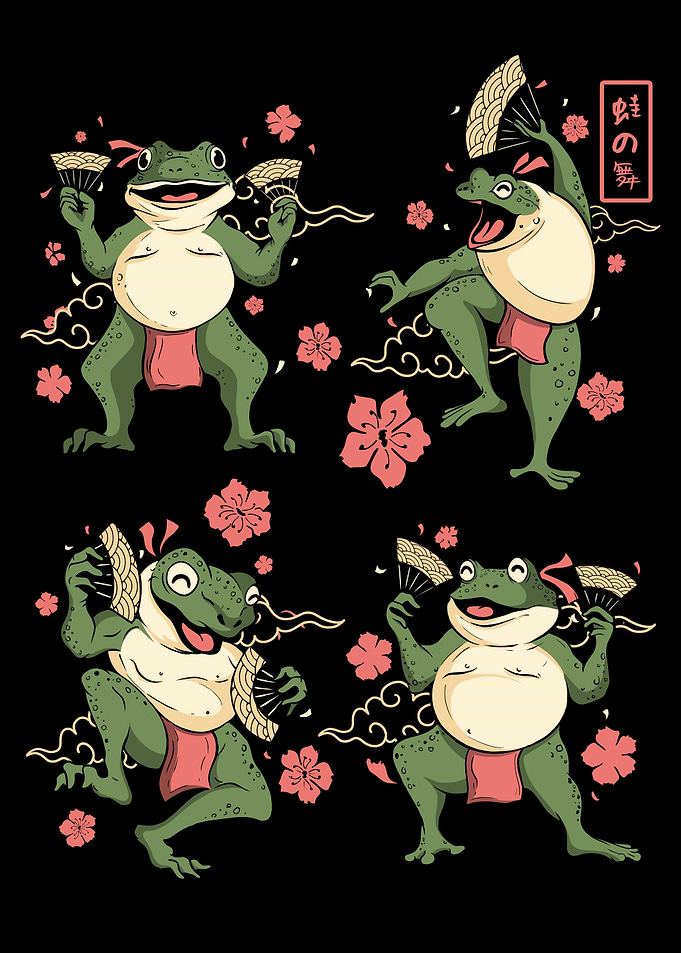Dance of the Toads Ukiyo e