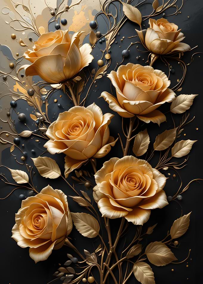 Golden Rose Bouquet