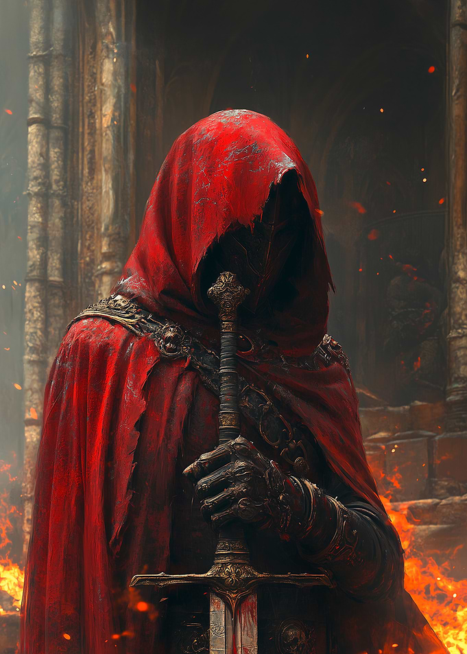 Red Hooded Warrior