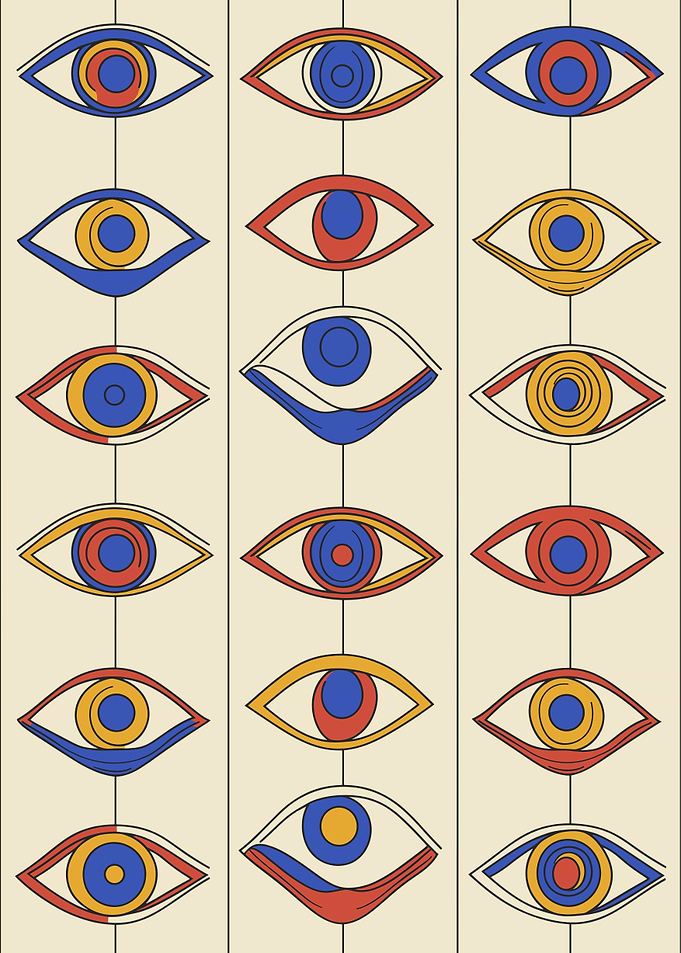 Abstract Evil Eye Art