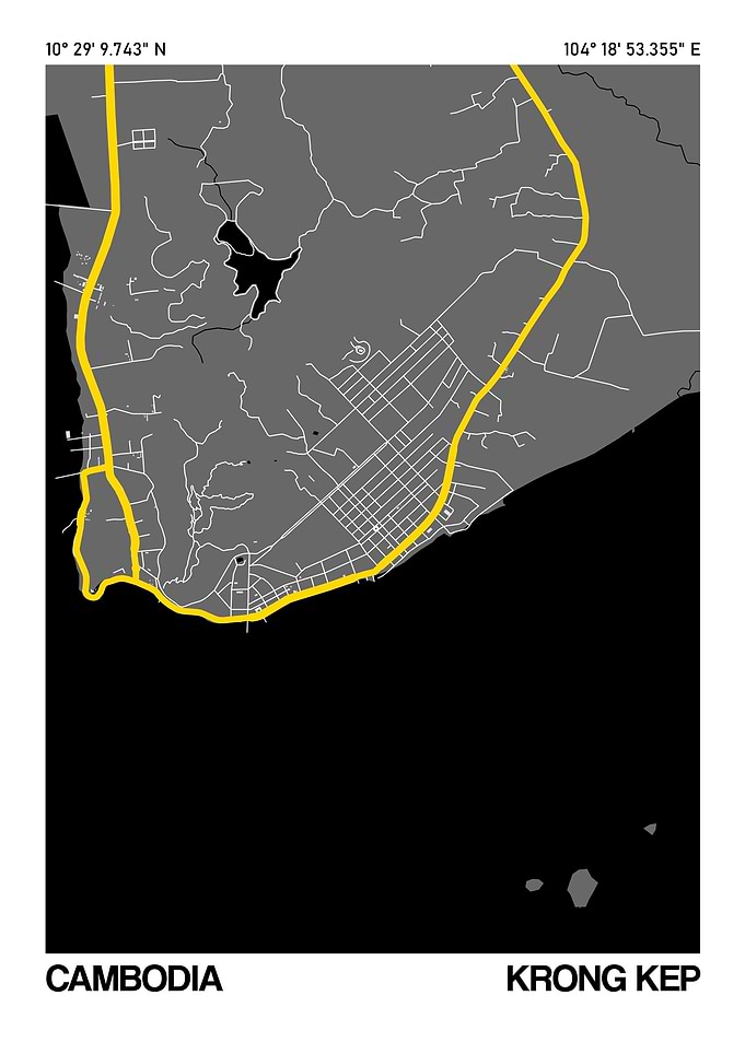 Krong Kep City Street Map