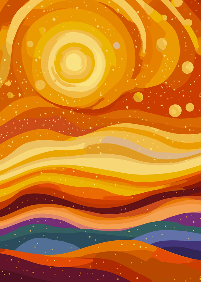 Abstract Sunrise Art