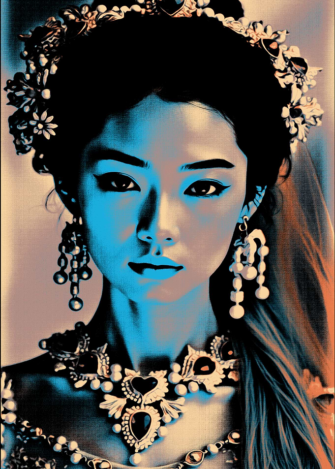 Asian Woman in Traditional Attire