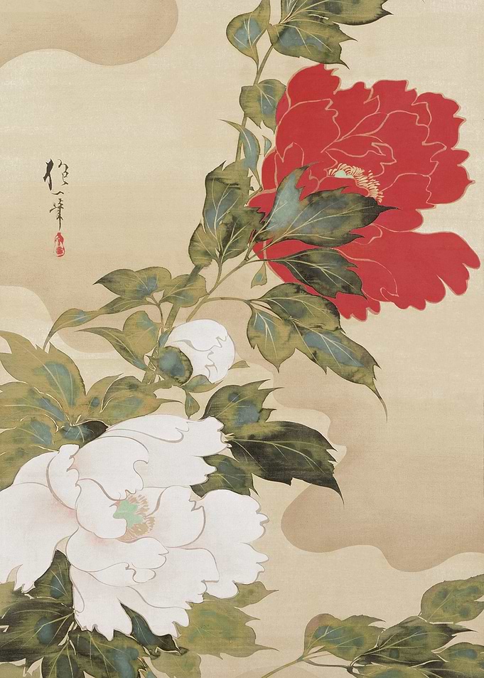Japanese Peony Painting