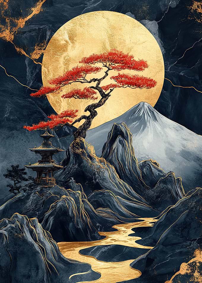 Japanese Mountain Landscape