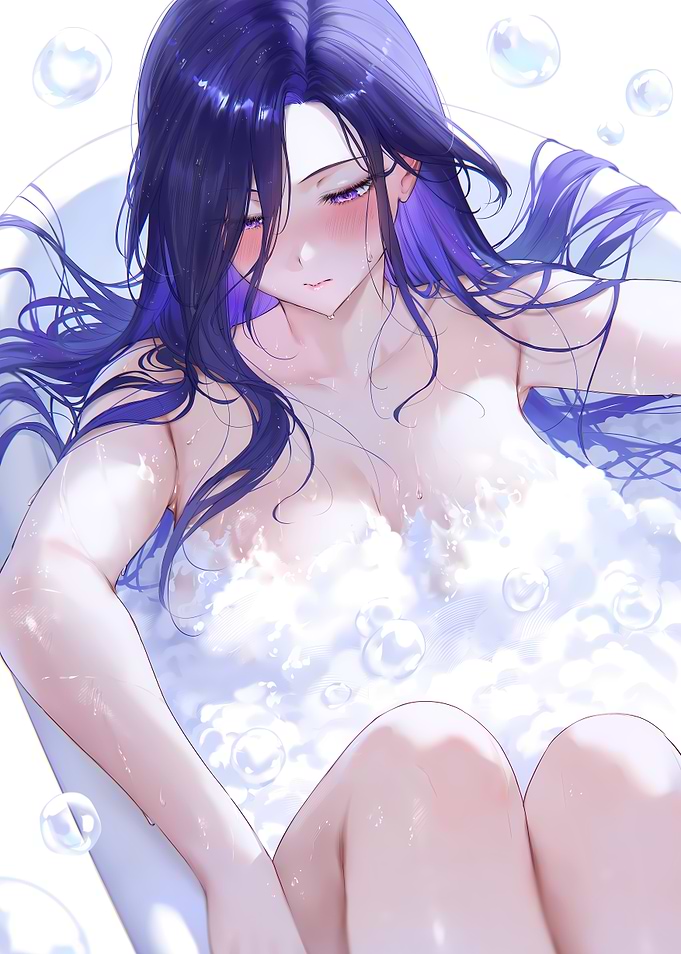 Anime Girl in Bath