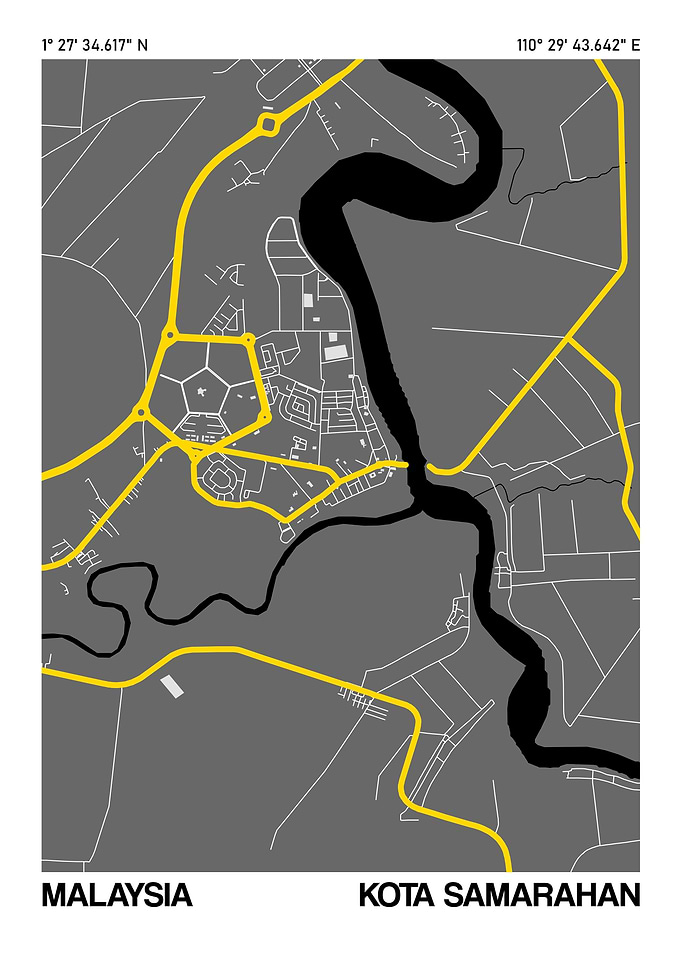 Kota Samarahan City Street Map