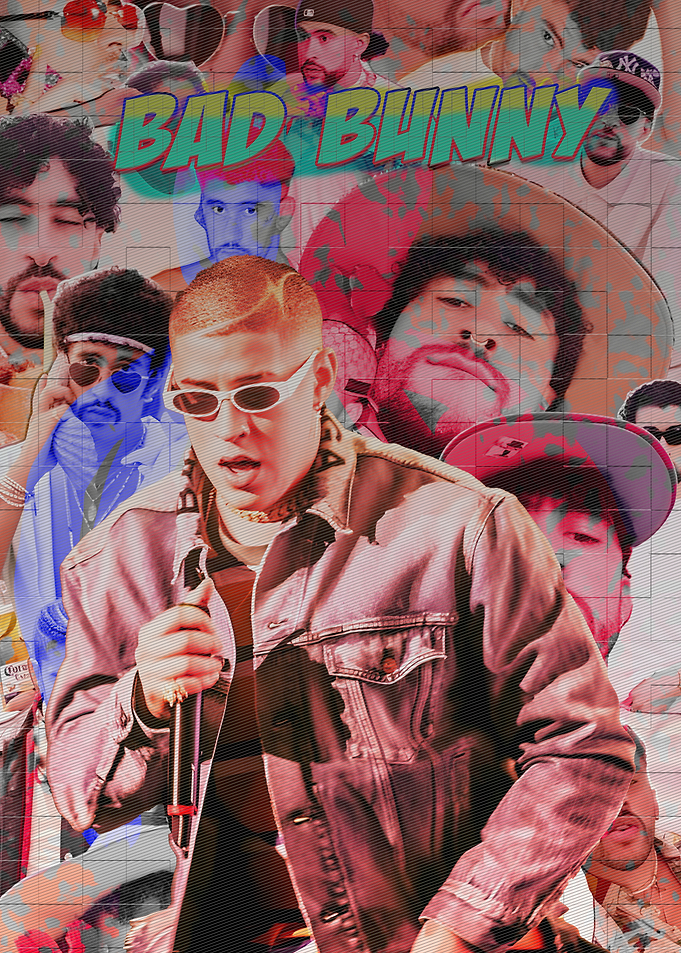 Bad Bunny Collage