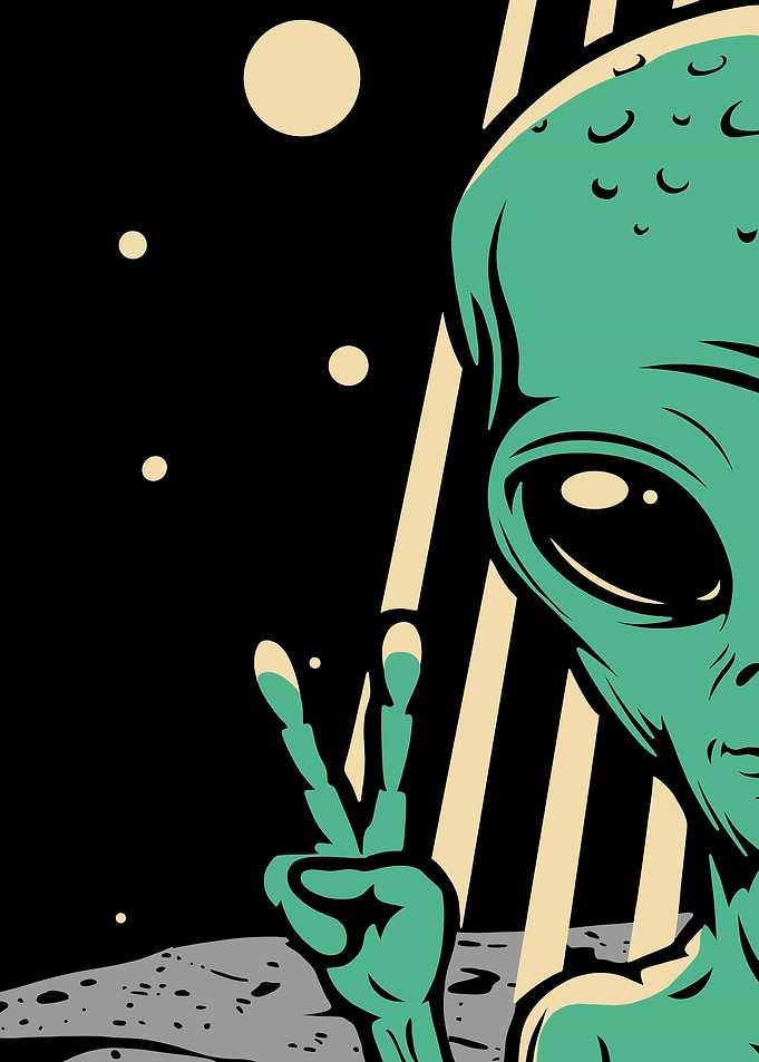 Alien Peace Sign
