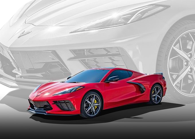 Red Corvette C8