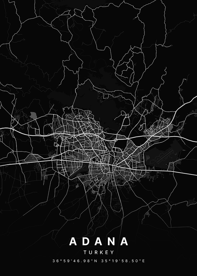Adana Turkey City Map