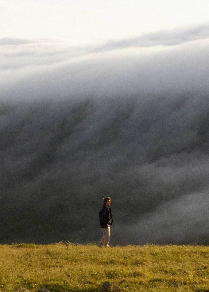 Solitary Figure in Fog
