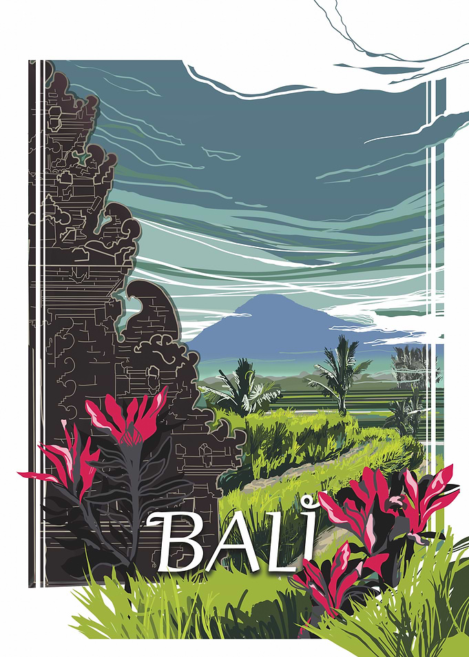 Bali Travel Poster