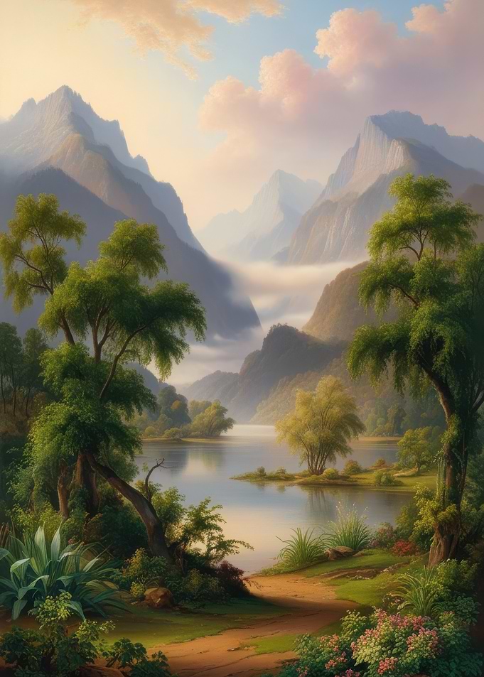 Mountain Lake Landscape