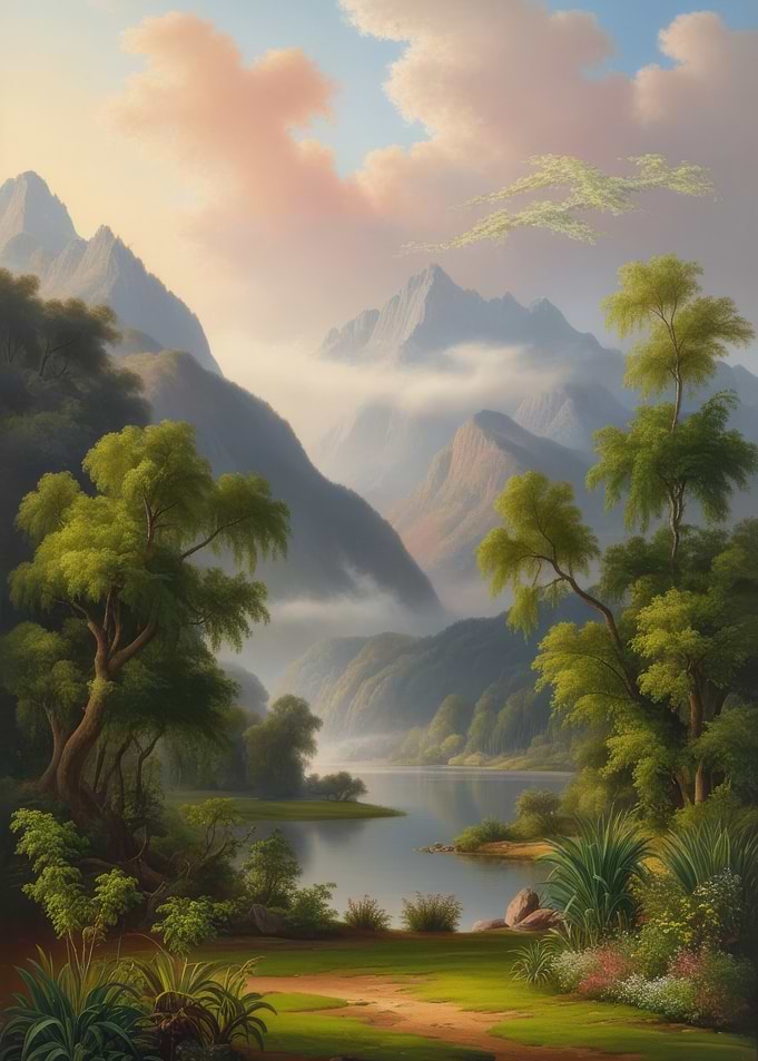 Serene Mountain Lake