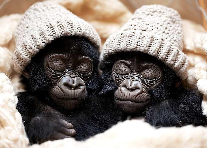 Sleeping Baby Gorillas