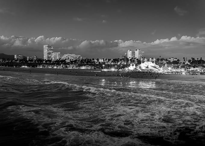 Beach Cityscape at Dusk