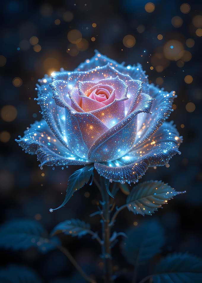 Glowing Rose in the Evening