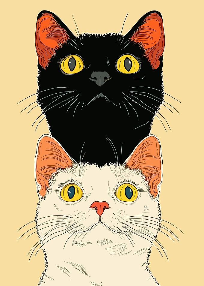Two Cats Portrait