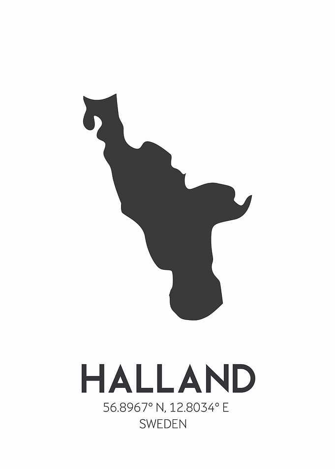 Halland, Sweden Map