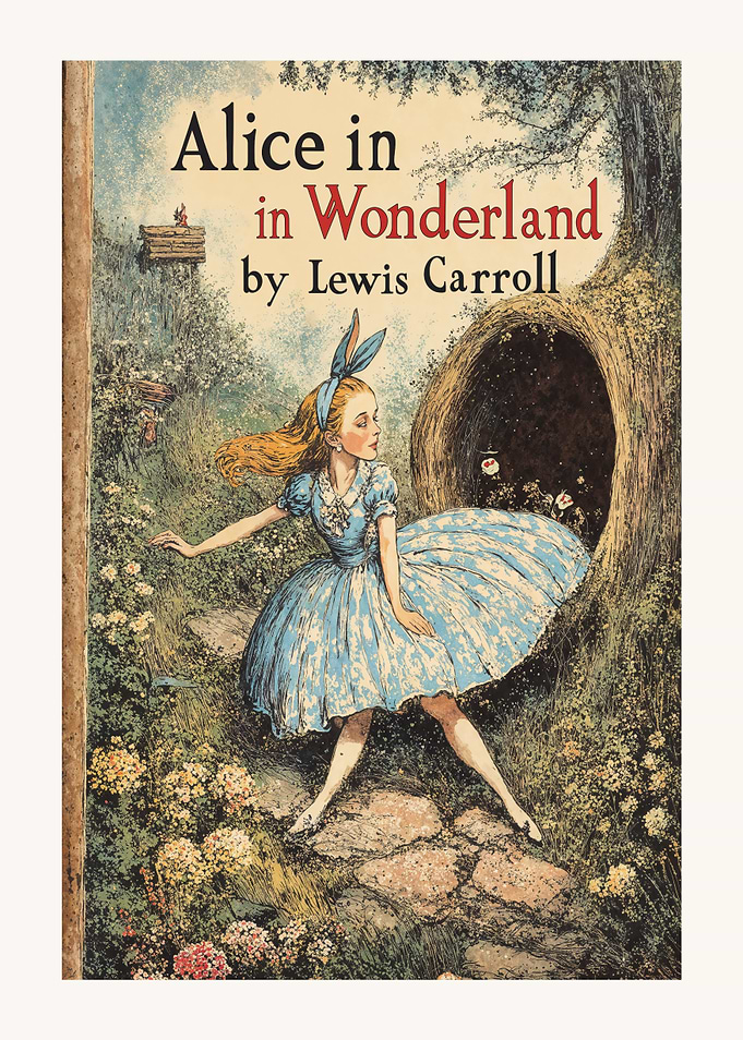 Alice in Wonderland Lewis Carroll Book Cover