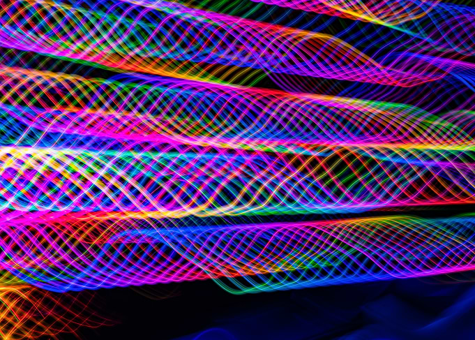 Abstract Light Trails and Colors