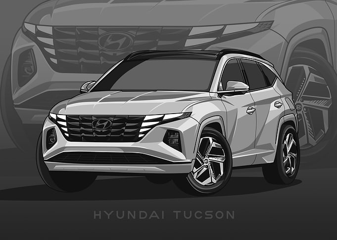 Hyundai Tucson SUV Illustration