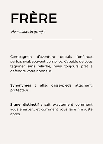 French Word Definition: Frère