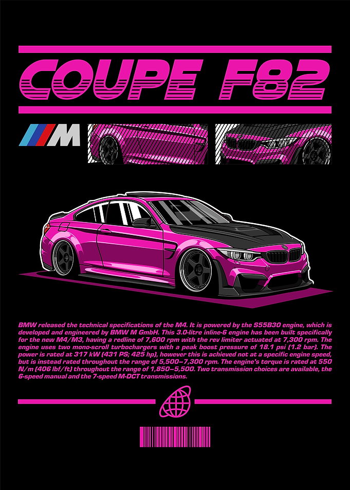 BMW M4 Coupe F82 Pink