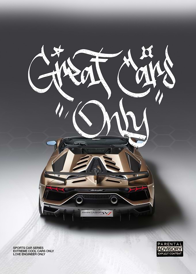 Graffiti Lamborghini Aventador SVJ