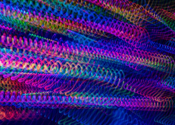 Abstract Colorful Light Trails