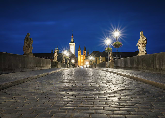 Nightfall in Wuerzburg