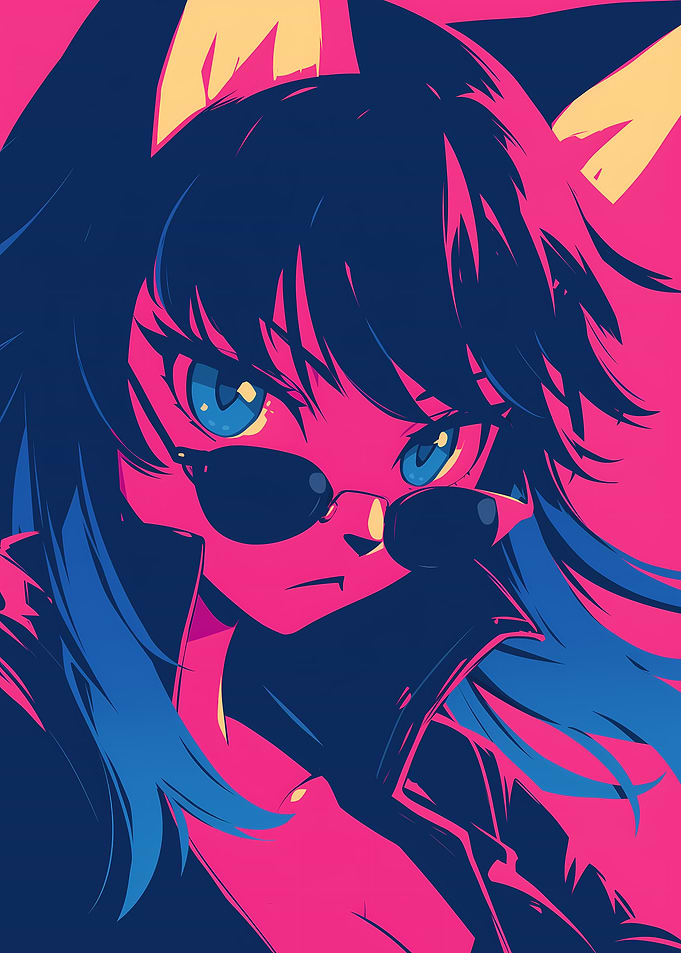 Anime Girl with Sunglasses