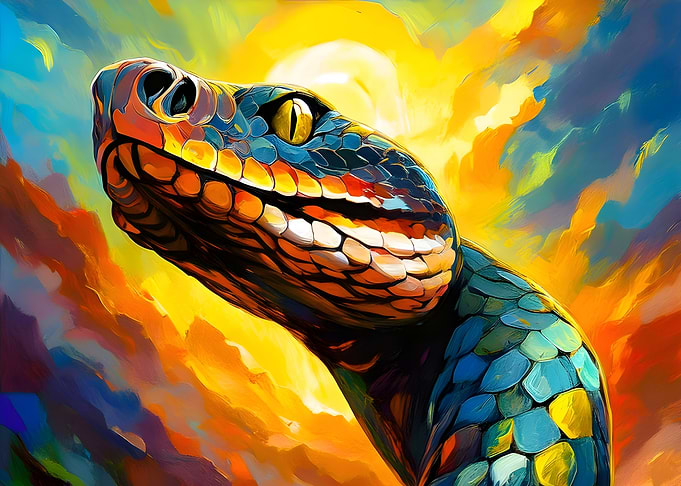 Fantasy Snake Print