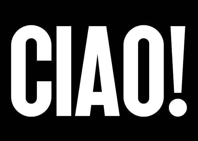 Ciao! Italian Greeting