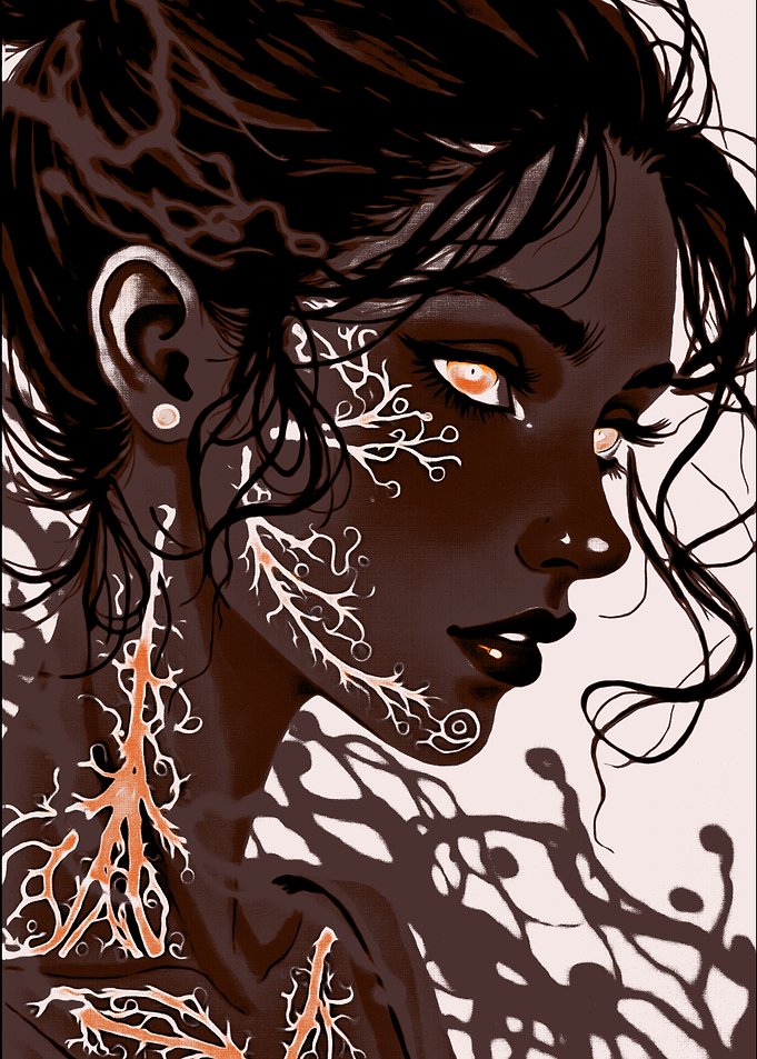 Woman with Branch Tattoo