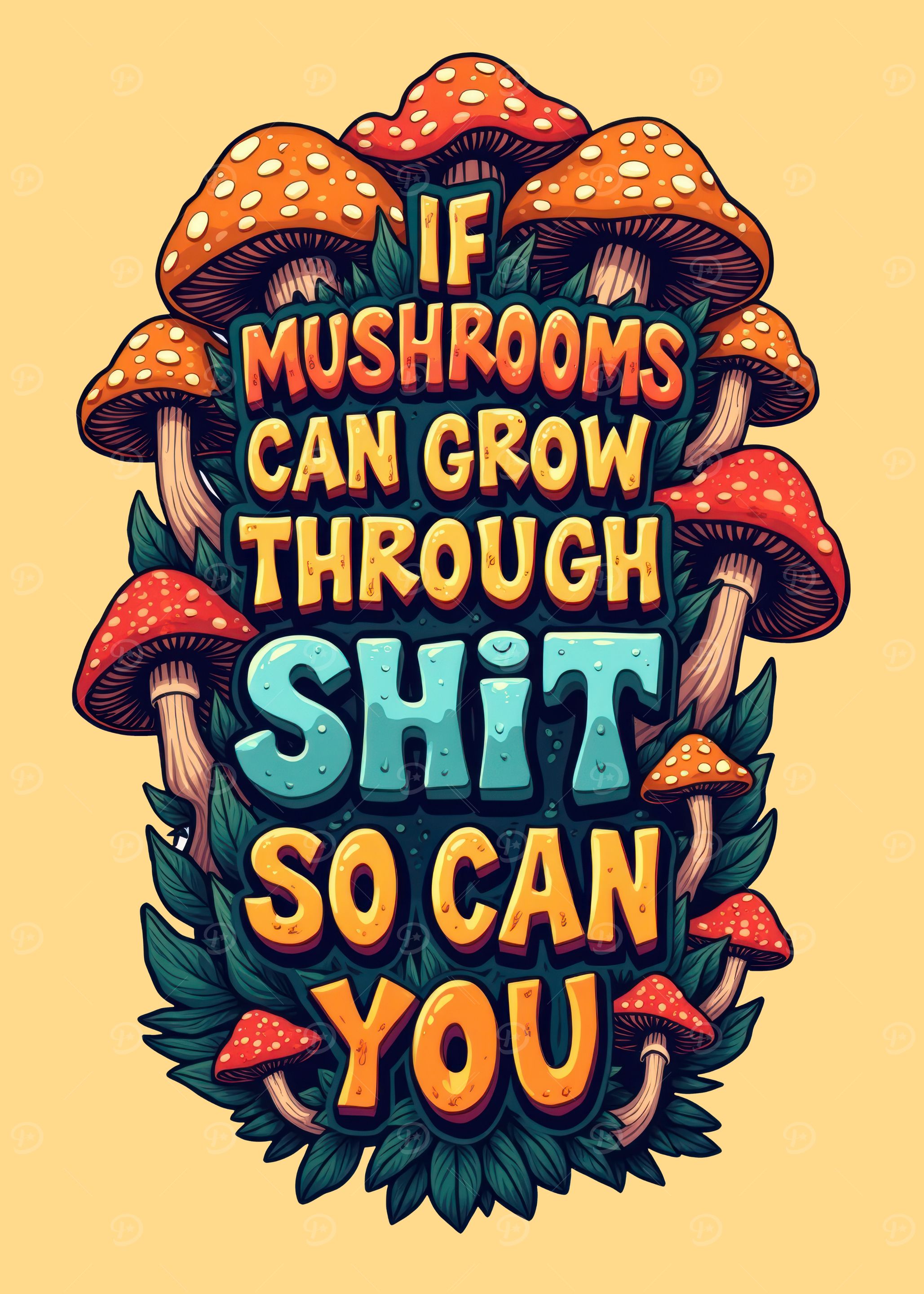 Mushroom Motivation Poster