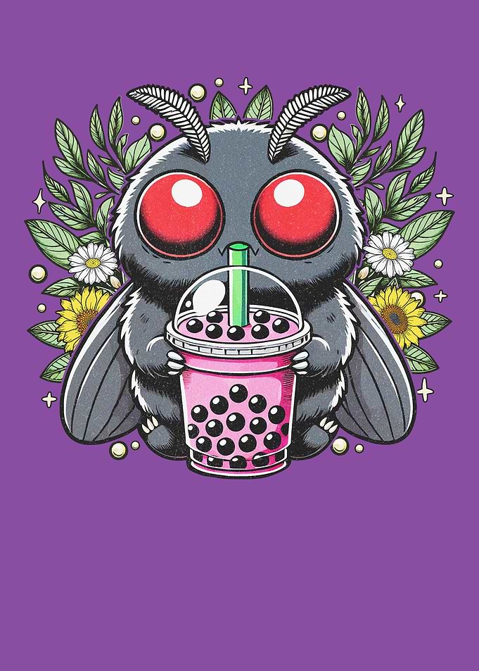 Moth with Boba Tea