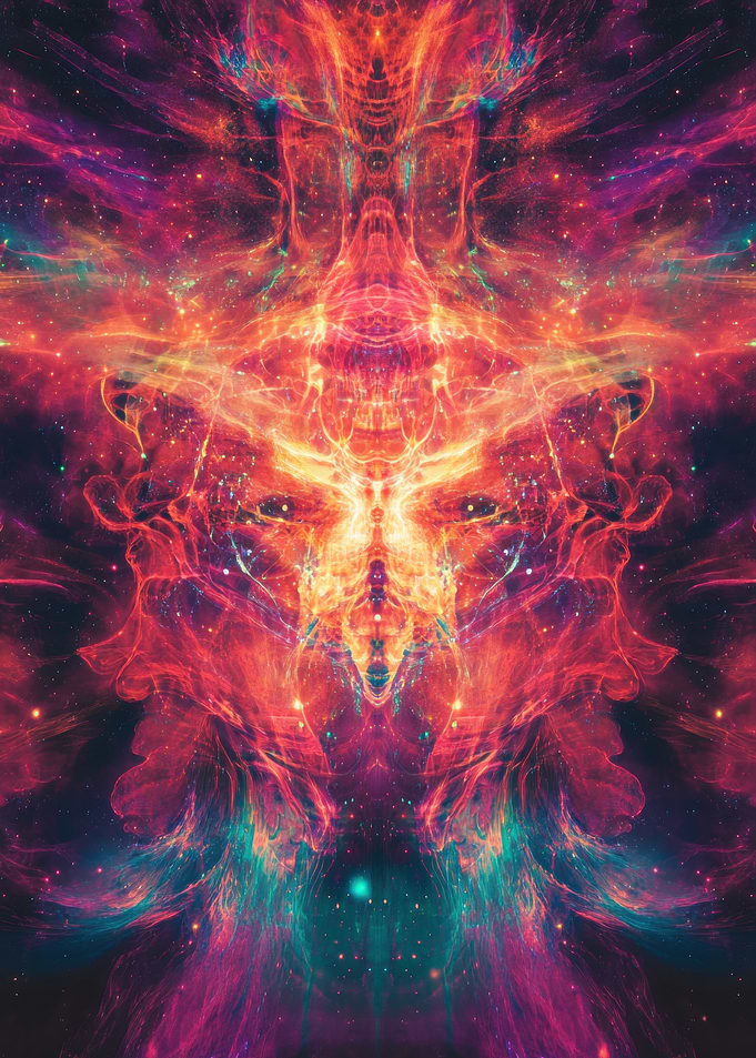 Cosmic Abstract Face