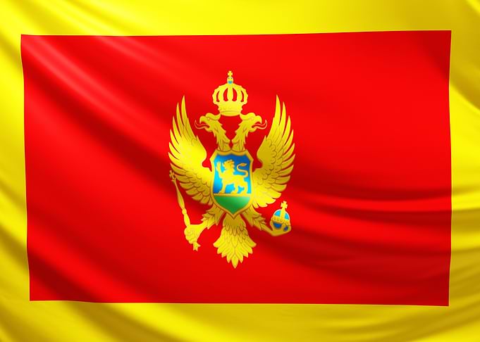 Montenegro Flag, realistic flag of montenegro