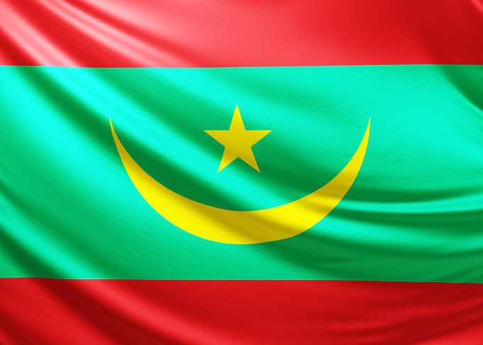 Mauritania Flag, Realistic flag of Mauritania