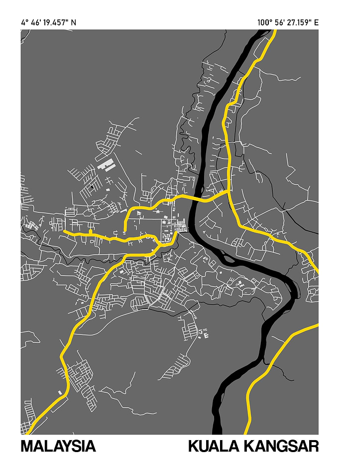 Kuala Kangsar City Street Map