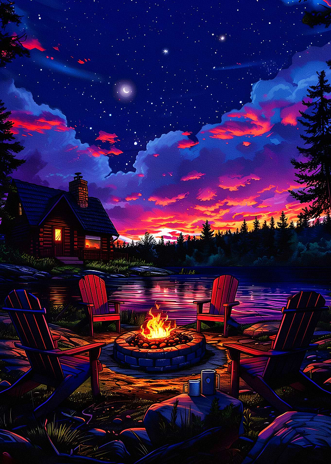 Campfire Under the Stars