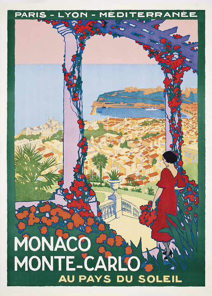 Vintage Monaco Travel Poster