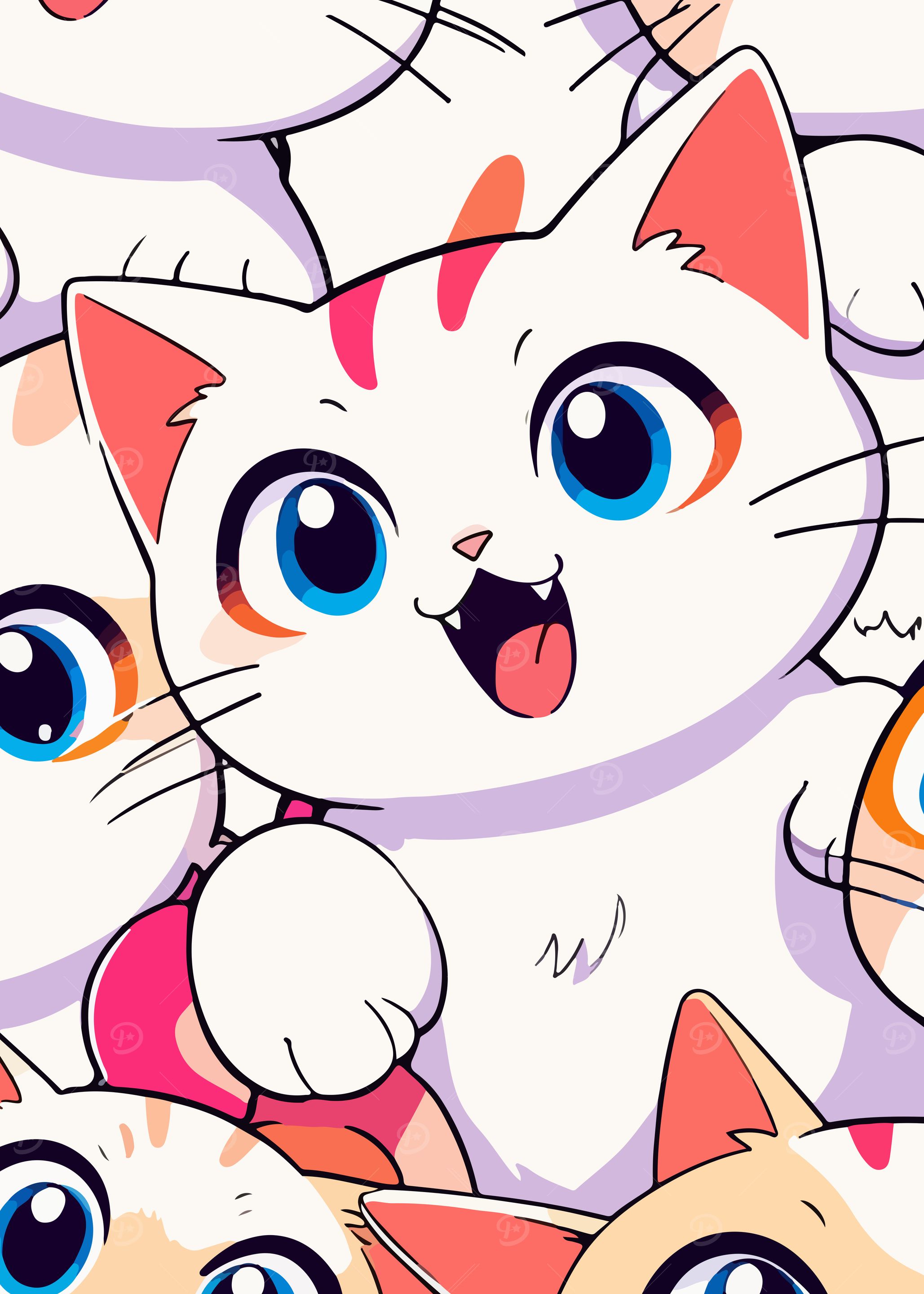 Cute Cartoon Cats