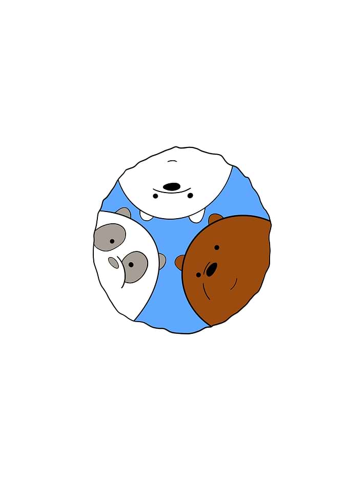 We Bare Bears Cartoon Illustration